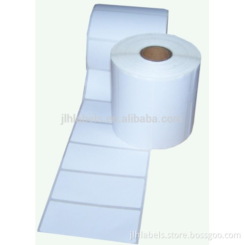 500 per Roll 4x3 Direct Thermal Labels Zebra 2844 White, Roll, Permanent Adhesive, Perforations Between Labels